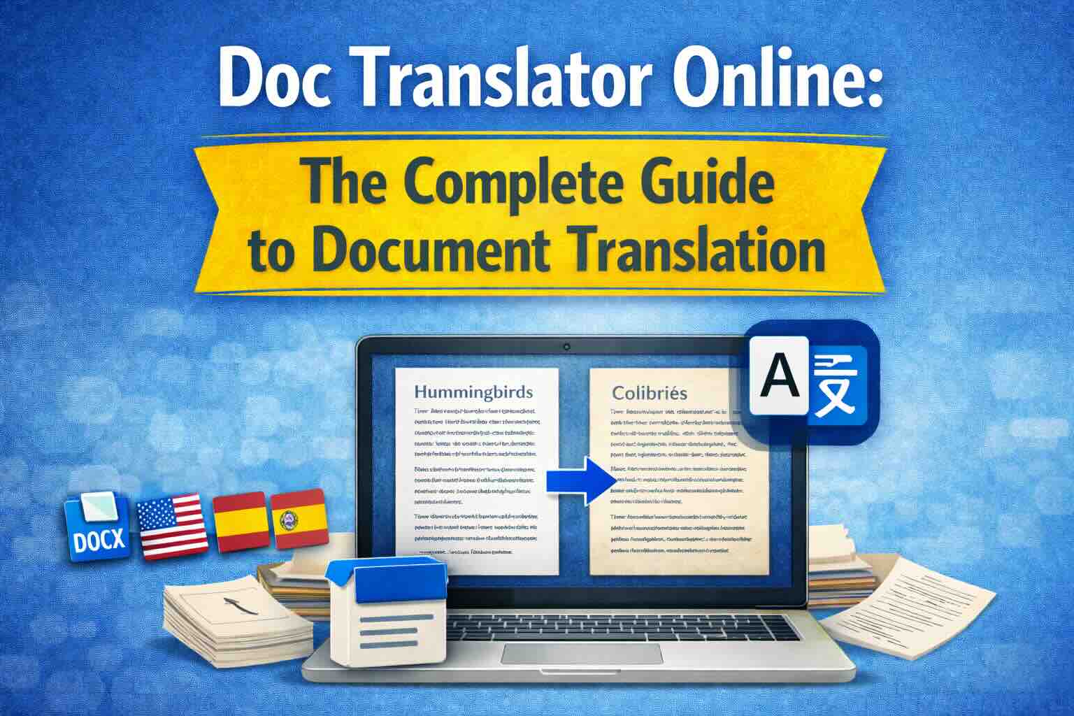 Online doc translator translating Word documents and PDFs with preserved formatting