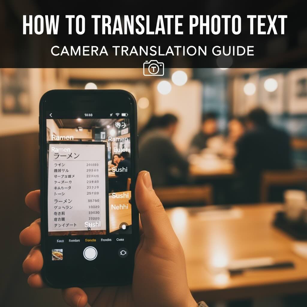 Translating text from photos using camera and AI OCR technology